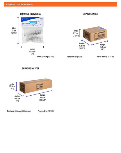 Bolsa 10 abrazaderas omega 3/8 pulg