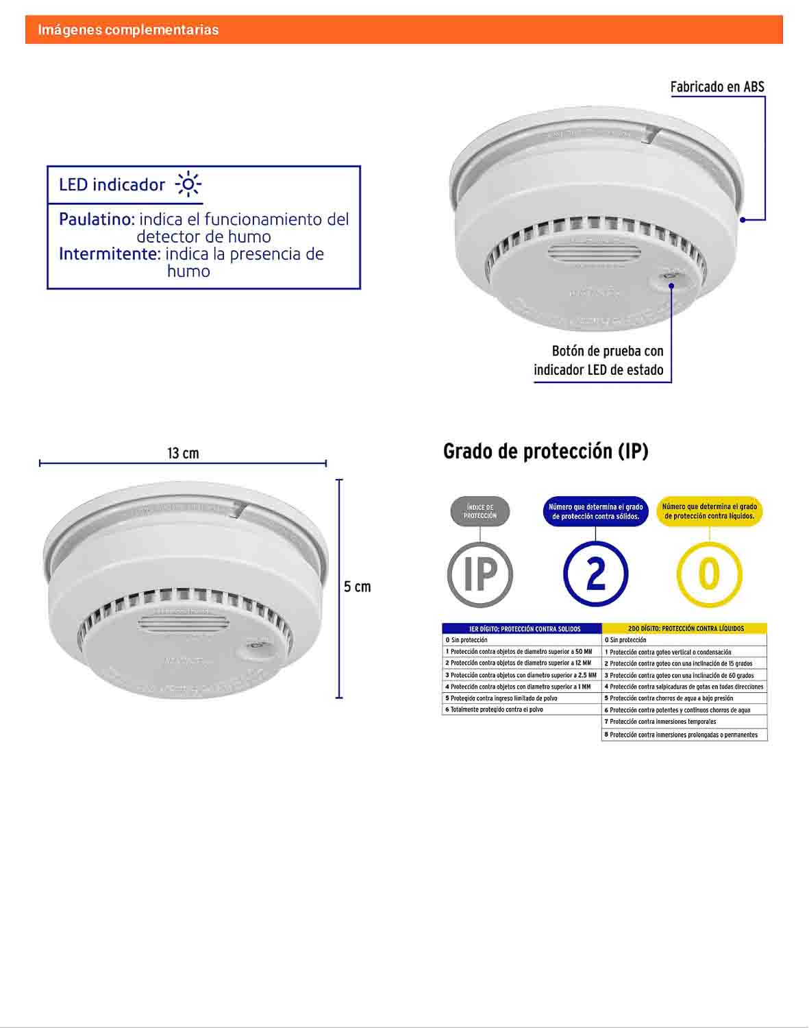 Detector de humo con alarma