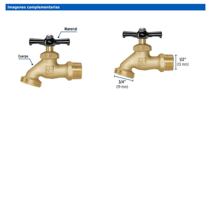 Llave para Manguera de Latón de 100gr y 1/2"