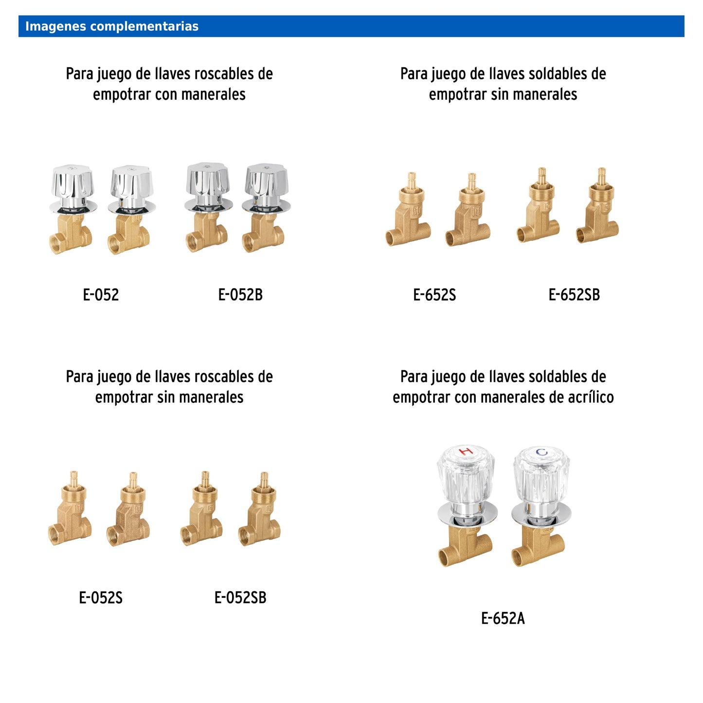 Cartucho de compresión para llaves de empotrar