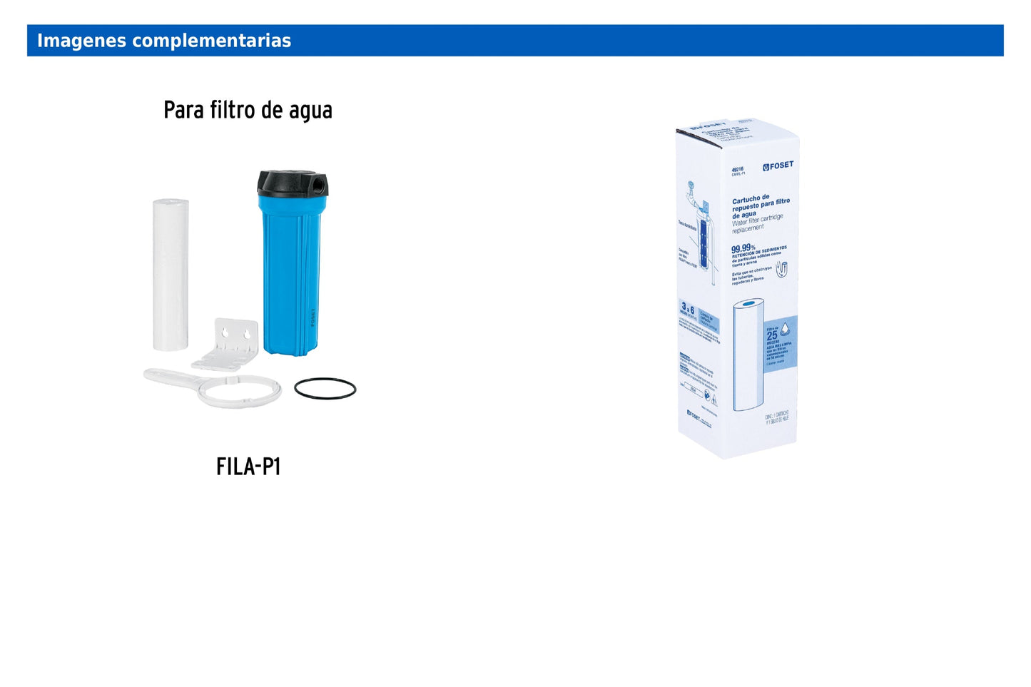 Cartucho de repuesto para filtro FILA-P1