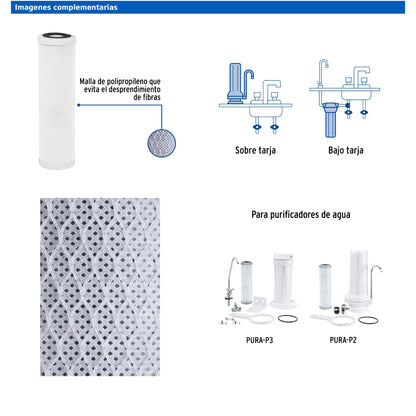 Cartucho de repuesto CARPUR-P2 para PURA-P2 y PURA-P3