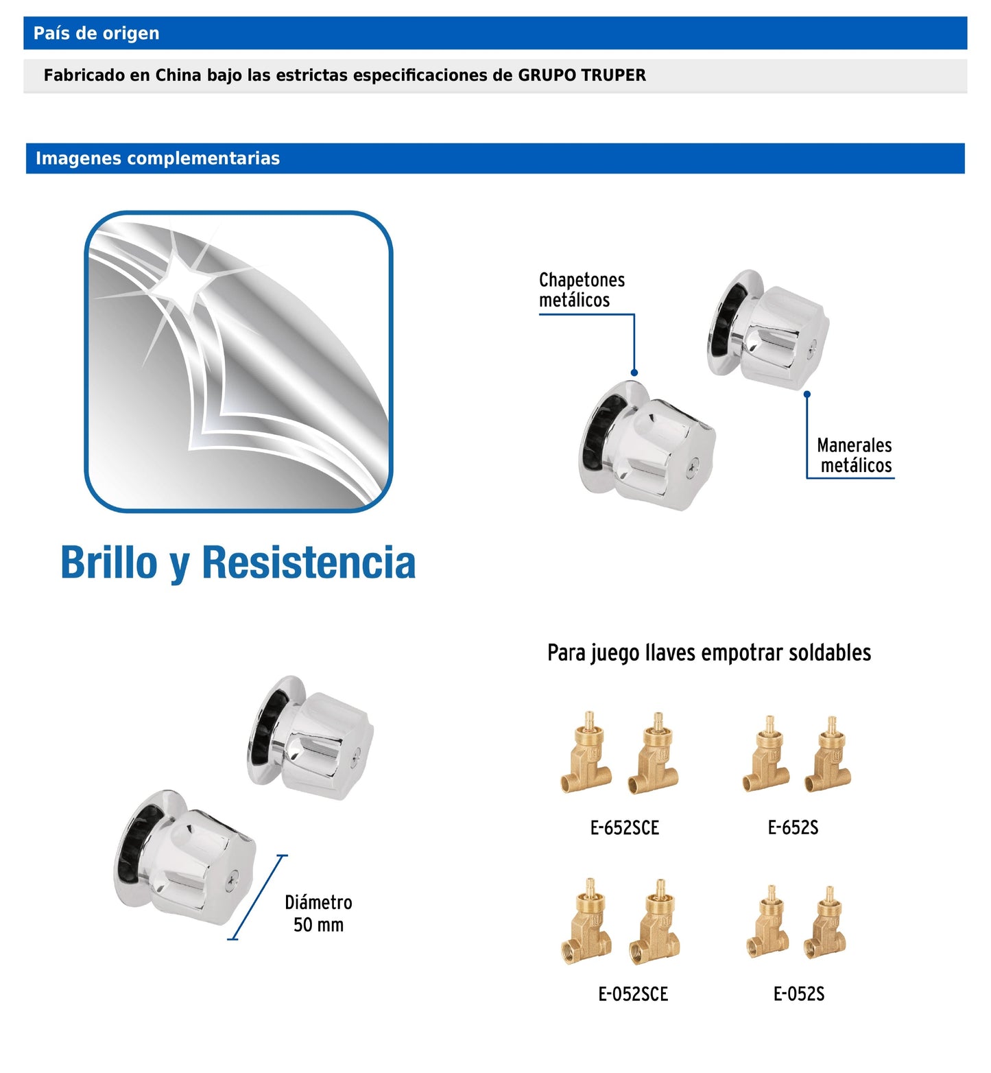 uego de manerales hexagonales metálicos para regadera