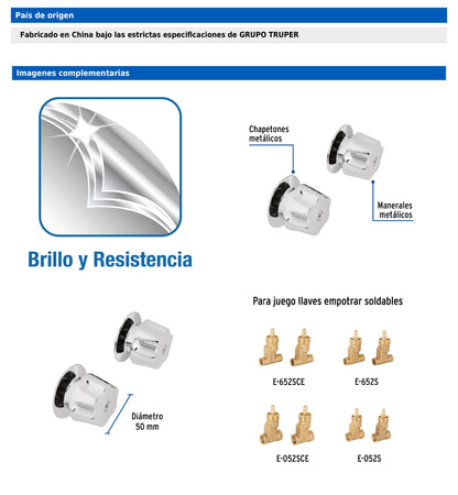 uego de manerales hexagonales metálicos para regadera