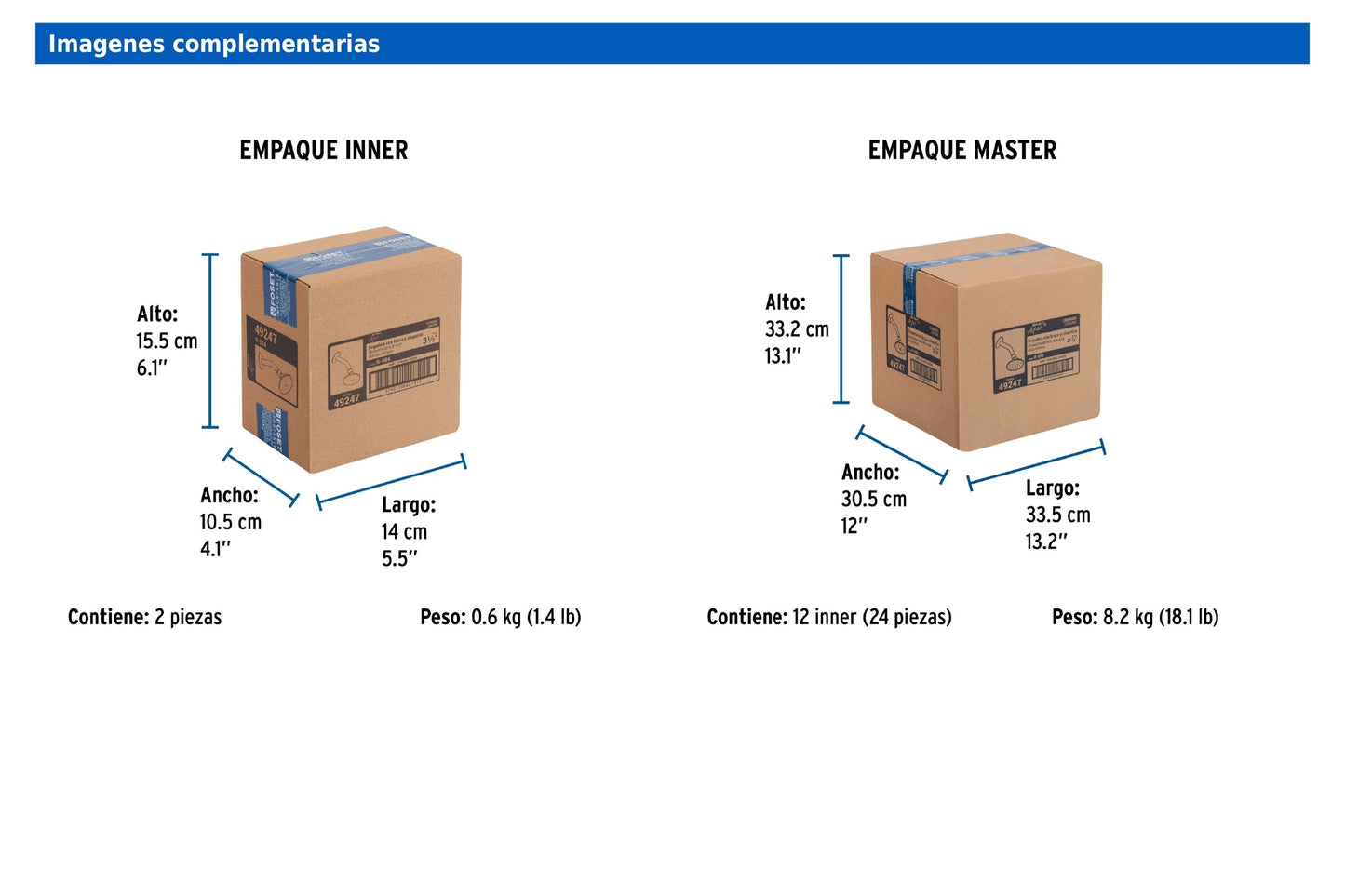 Regadera redonda metálica de 3-1/2" con brazo y chapetón cromados