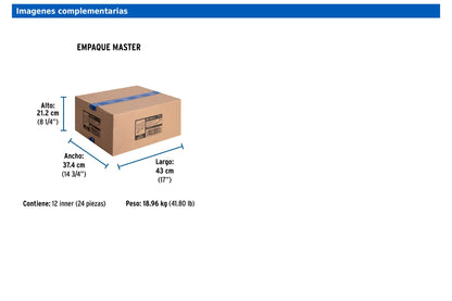 Juego de llaves empotrar roscables con maneral metálico
