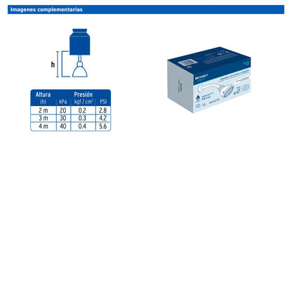 Regadera de 3-1/4" con 5 funciones y brazo cromado