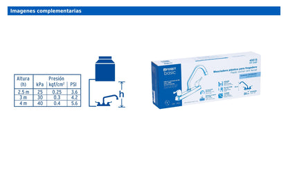 Mezcladora de 8" para fregadero con cuello largo y manerales tipo palanca