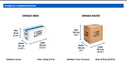 Contracanasta de 3 1/2" con tubo plástico y cuerpo de acero inoxidable