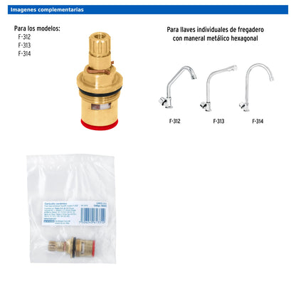 Cartucho cerámico para F-312 F-313 y F-314