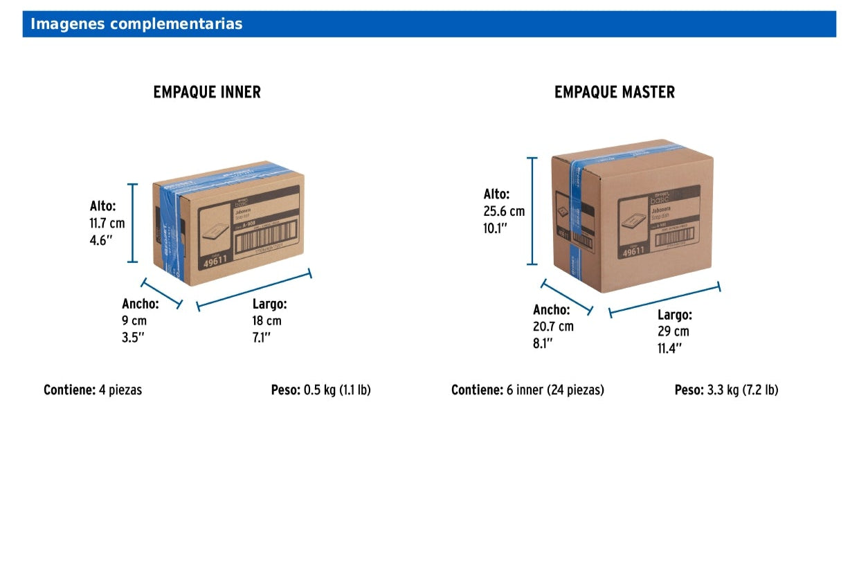 Jabonera metálica cromo