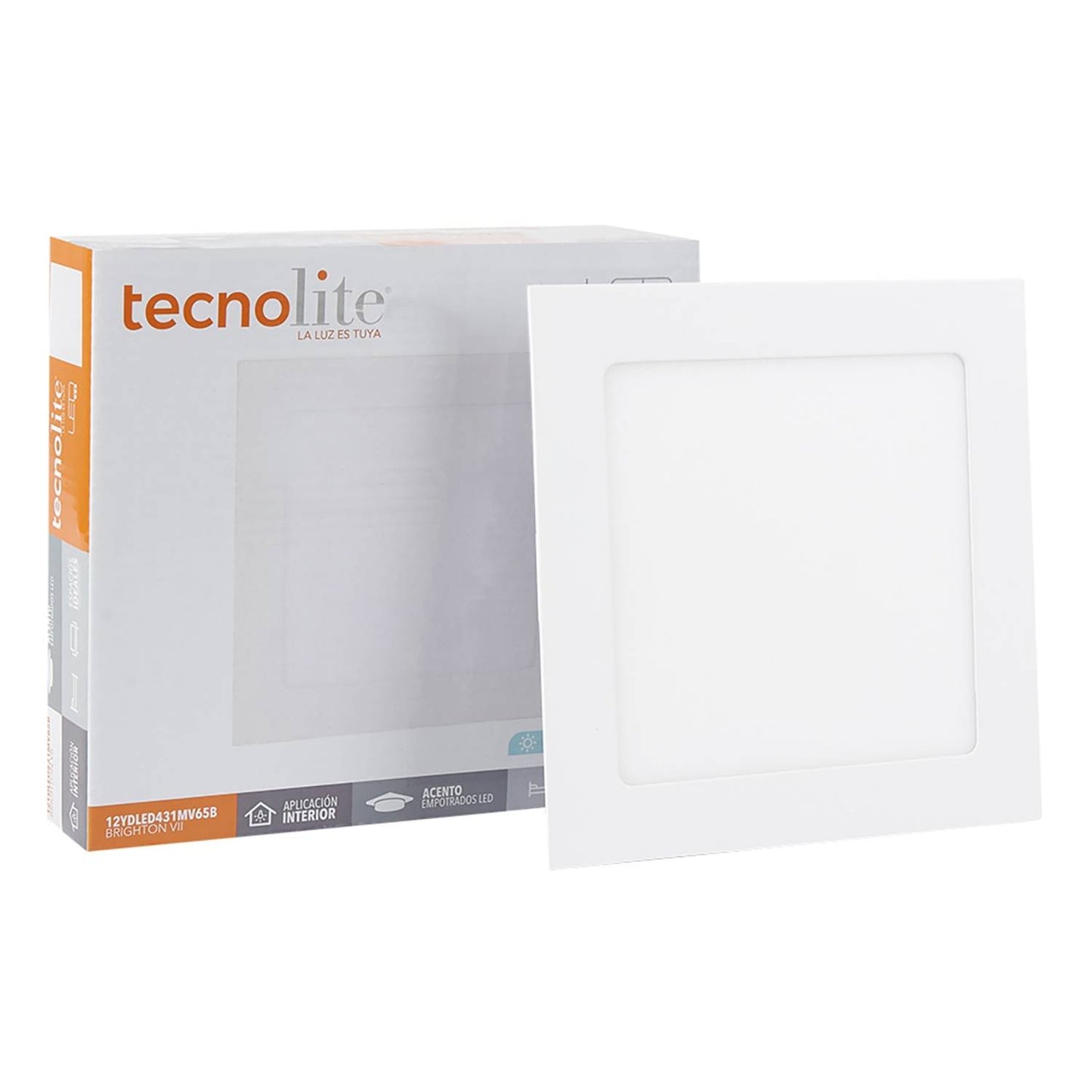 Panel LED Empotrable Cuadrado 12 W 6500 K 720 lm