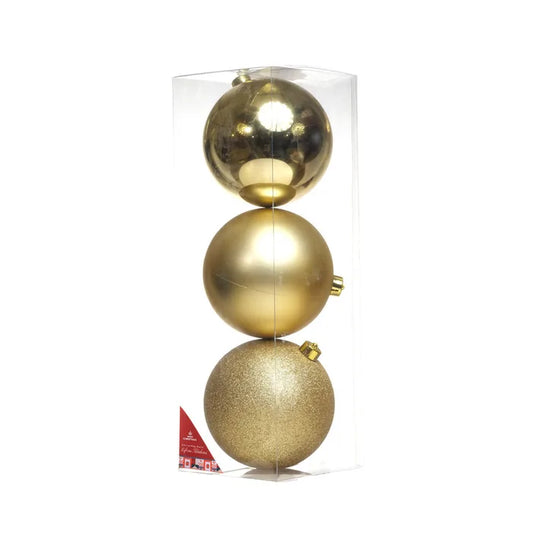 Trinidad de Bolitas Navideñas 15 cm — foto de catálogo