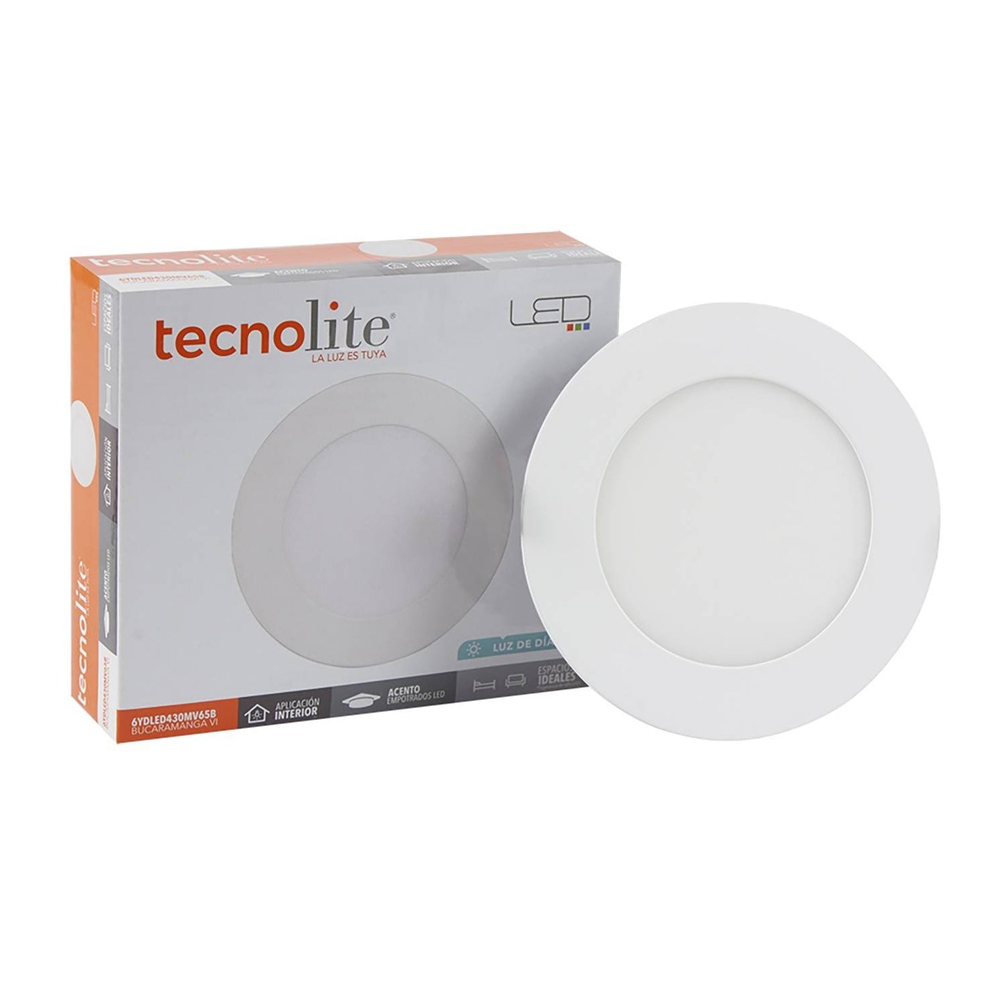 Panel LED Empotrable Redondo 6 W 6500 K 320 lm