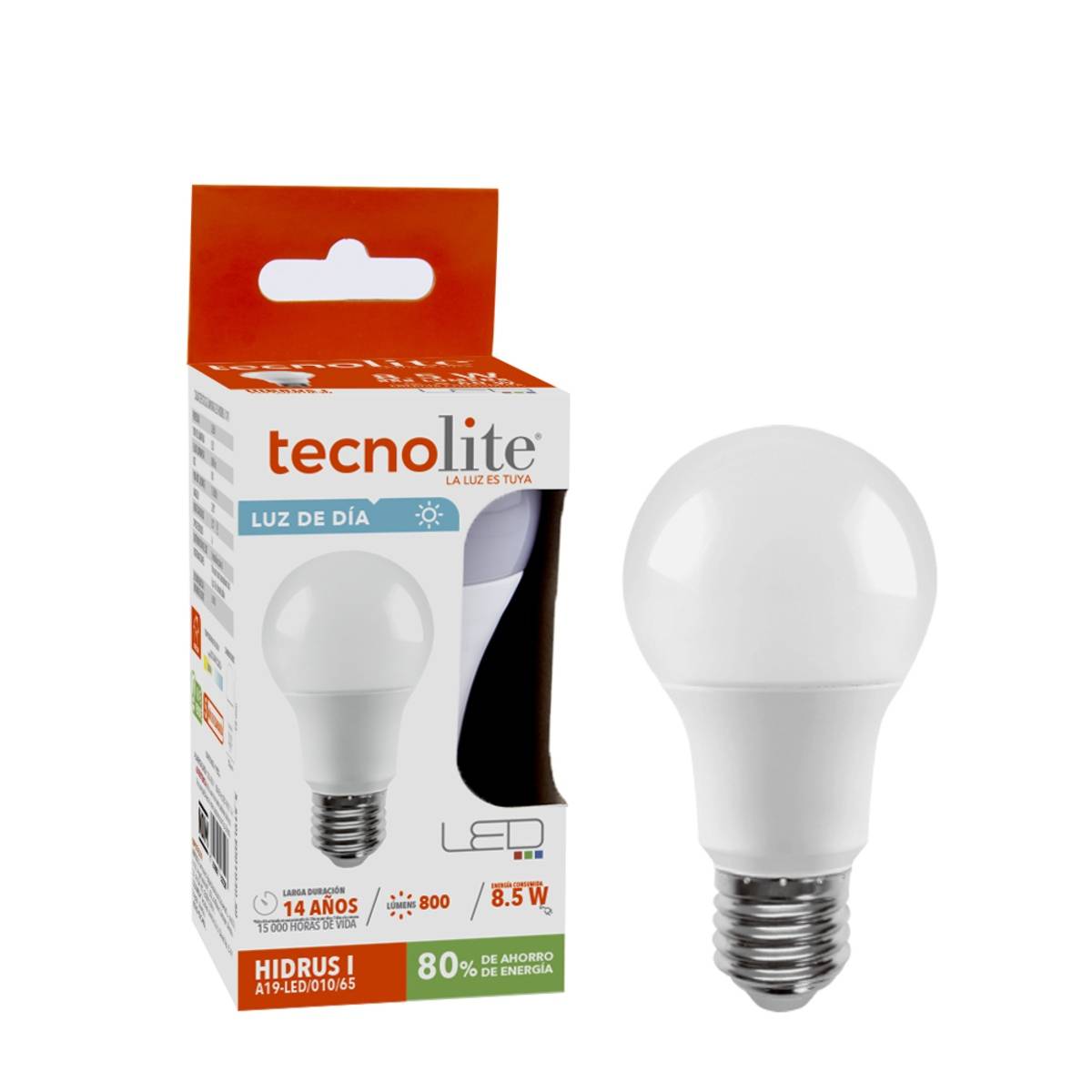 Foco LED E27 8.5 W 6500 K 800 lm