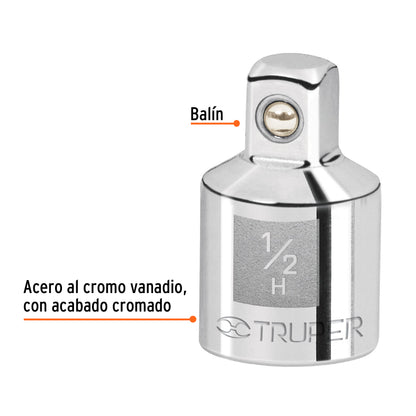 Adaptador matraca 1/2 pulg a 3/8 pulg