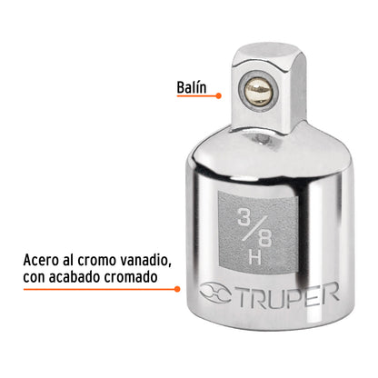 Adaptador matraca 3/8 pulg a 1/4 pulg