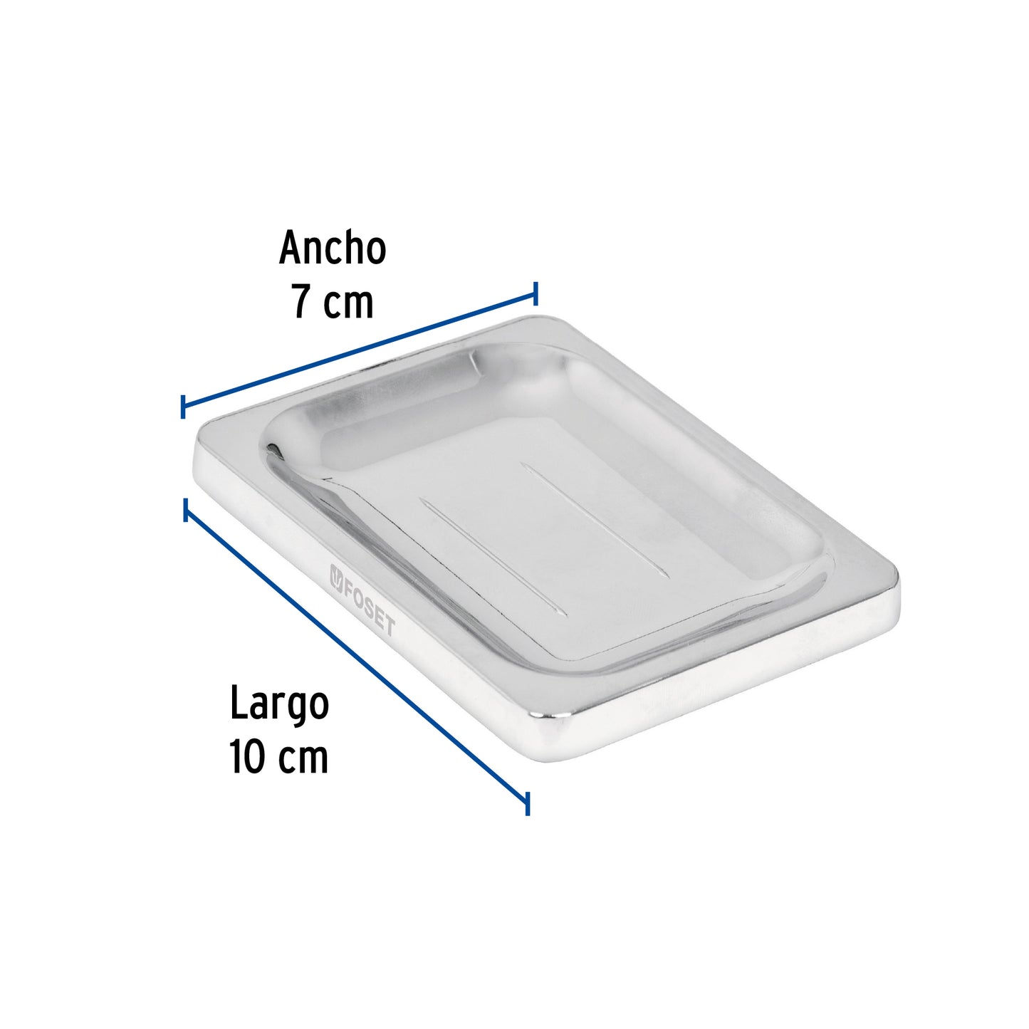 Jabonera metálica cromo