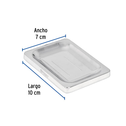 Jabonera metálica cromo