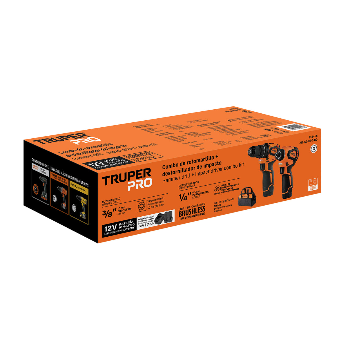 Combo rotomartillo/dest + dest/impacto, 12V TRUPER PRO · vista 6