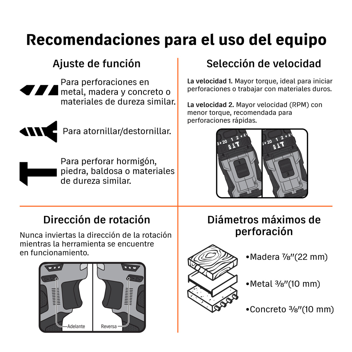Rotomartillo/destornillador 3/8", 12V, 1 batería 2 Ah, PRO · vista 4