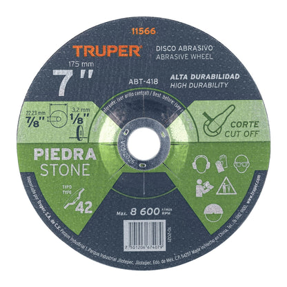Disco de corte para piedra de 7 pulgadas con espesor de 3.2 mm