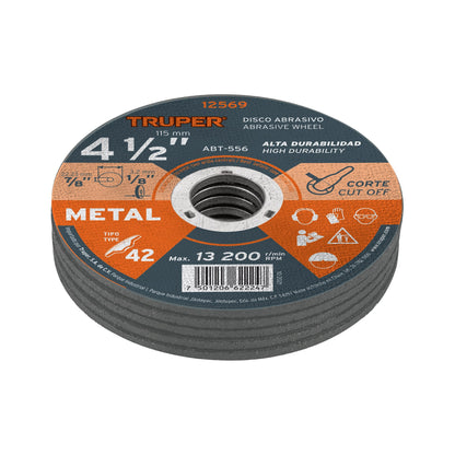 Disco de corte para metal de 4 1/2 pulgadas con espesor de 3.2 mm