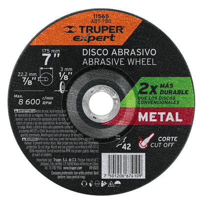 Disco de corte para metal de 7 pulgadas con espesor de 3 mm