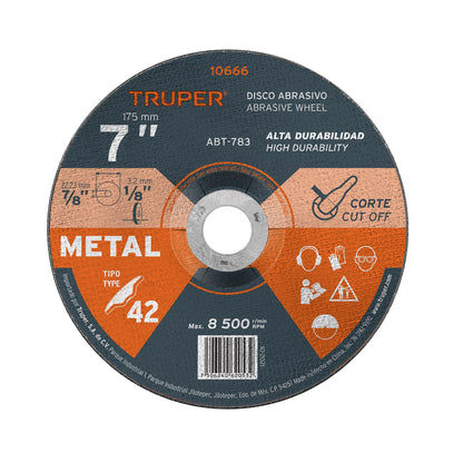 Disco de corte para metal de 7 pulgadas con espesor de 3.2 mm