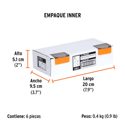 Accesorios (llave, cepillo, tuerca y espiga) p/PIPI-26 y 27 · vista 5