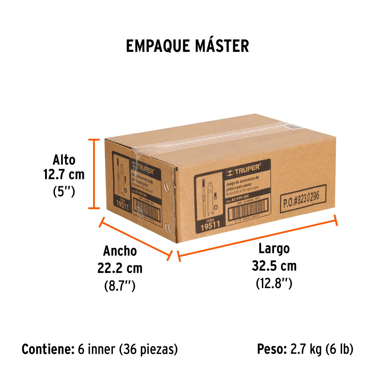 Accesorios (llave, cepillo, tuerca y espiga) p/PIPI-26 y 27 · vista 6