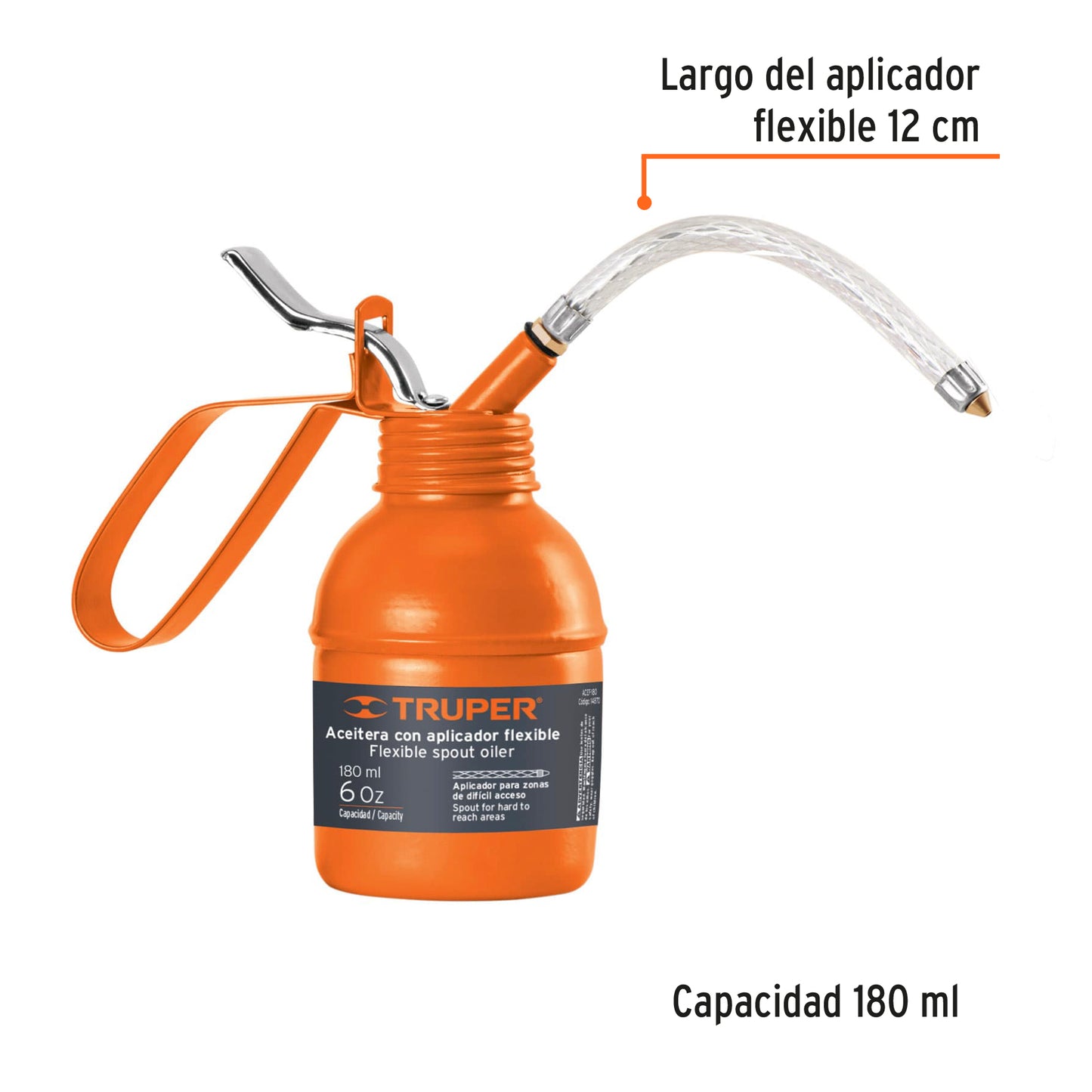 Aceitera de 180 ml con aplicador flexible