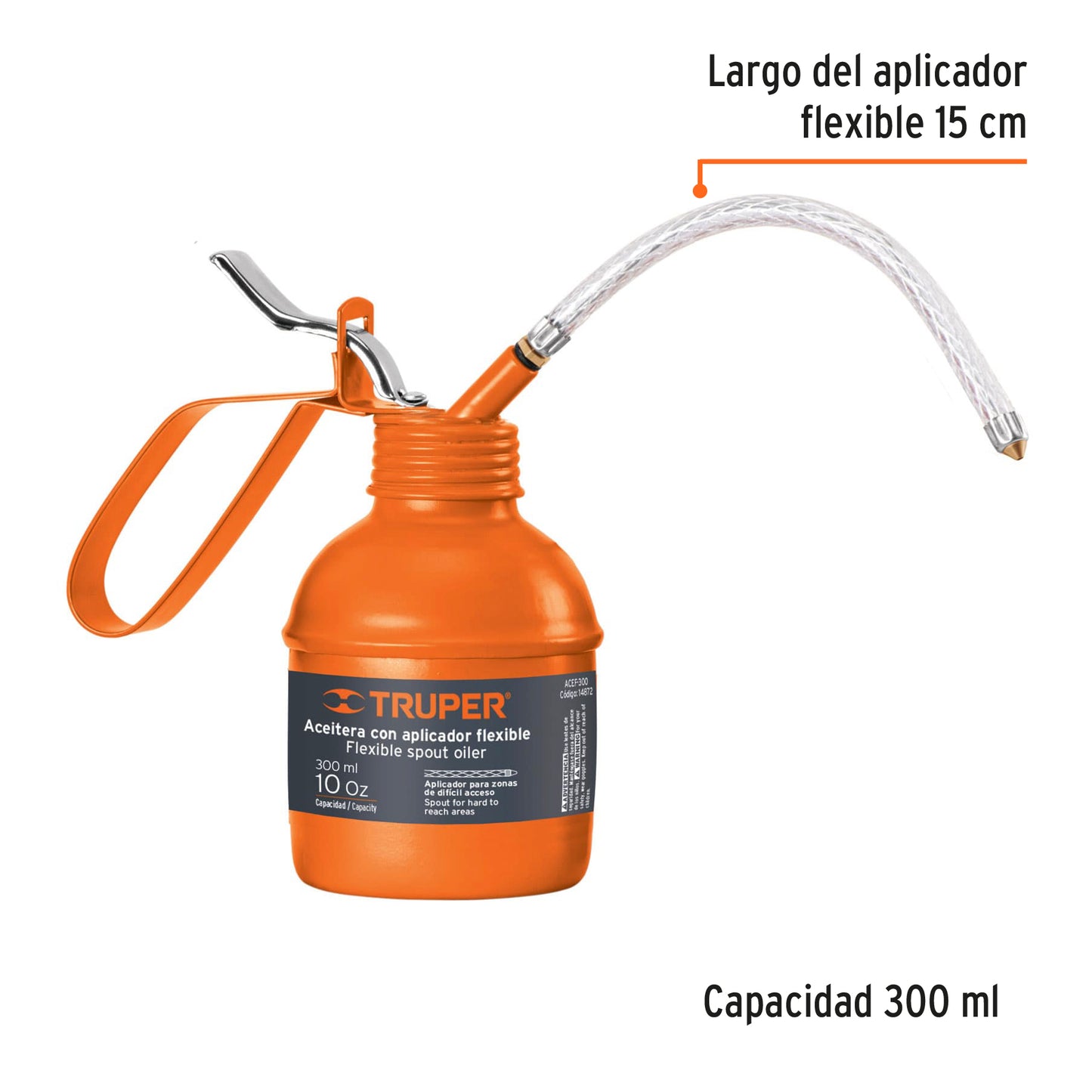 Aceitera de 300 ml con aplicador flexible