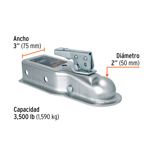 Acoplador para remolque para bola de 2"