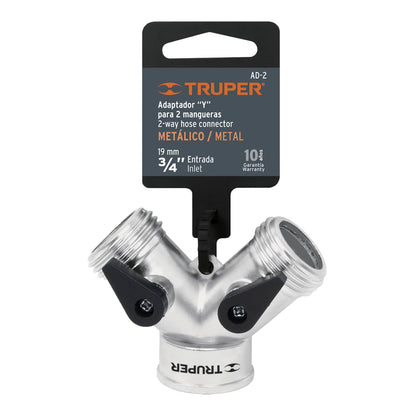 Conector pulg.Ypulg. 3/4pulg. metálico para manguera