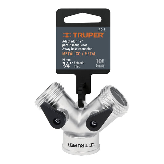 Conector pulg.Ypulg. 3/4pulg. metálico para manguera