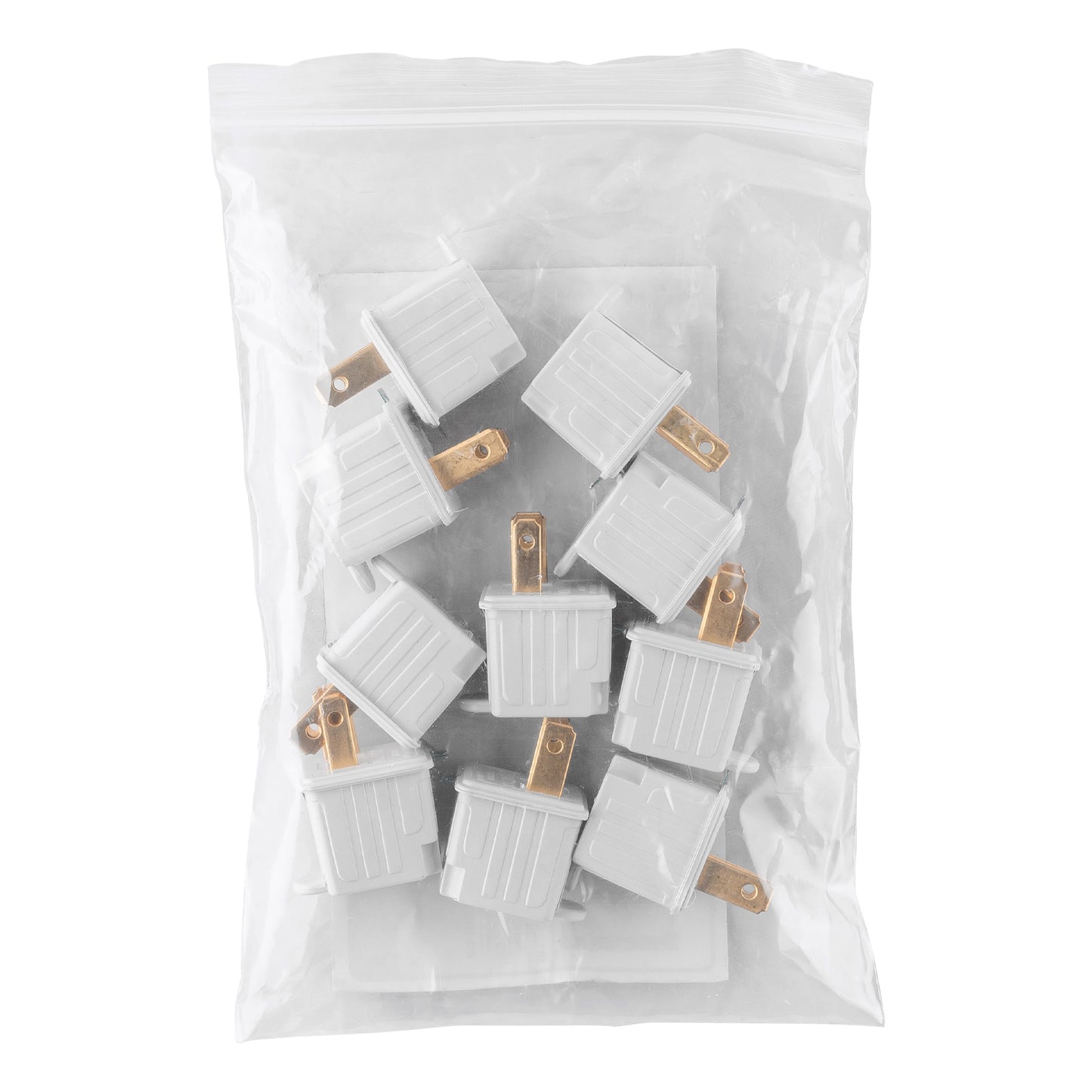 Adaptador de 3 a 2 blanco con ojillo para tierra física