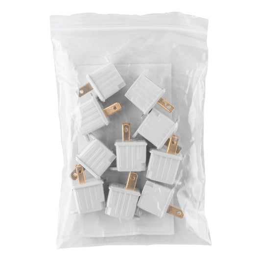 Adaptador de 3 a 2 blanco con ojillo para tierra física