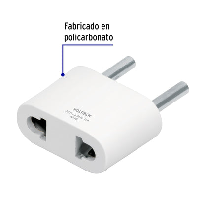 Adaptador de barra plana a redonda con entrada americana y salida europea