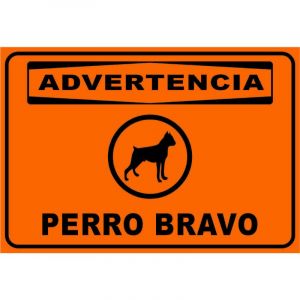 Rotulación de Advertencia perro bravo rótulo horizontal