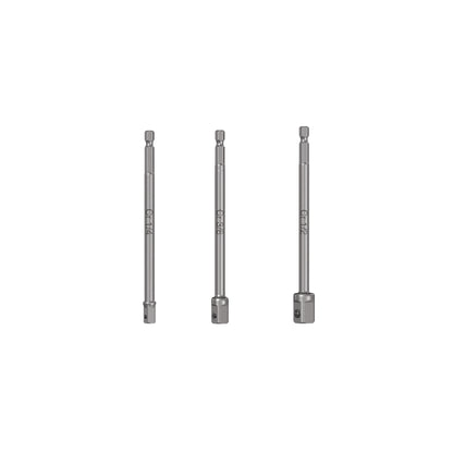 Juego de 3 Adaptadores Largos para Dados de Taladro