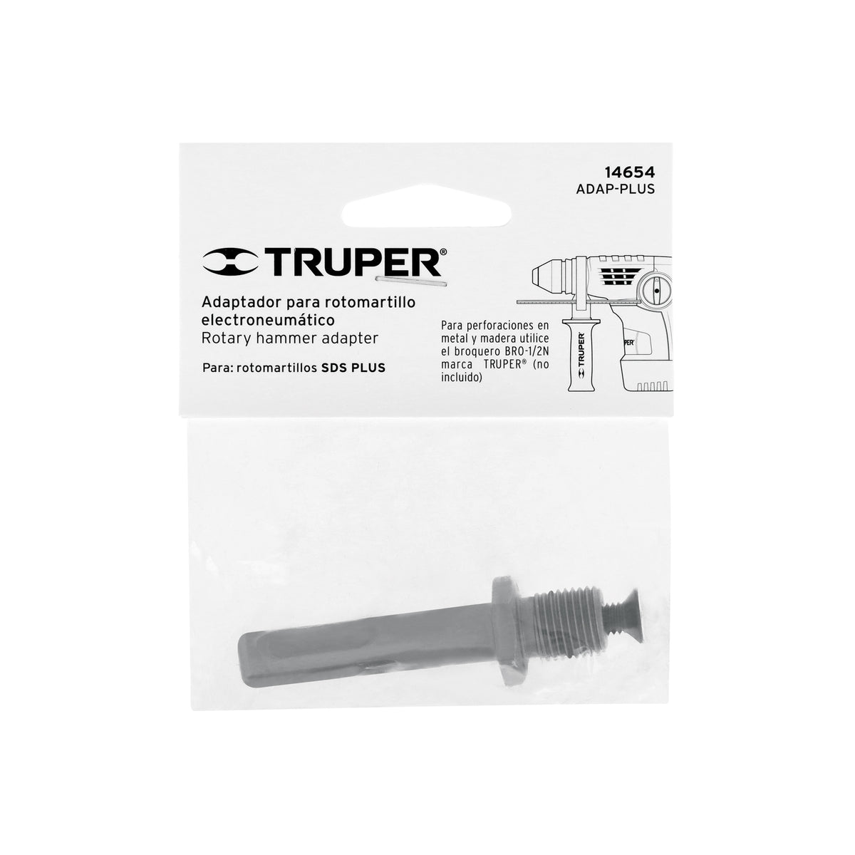 Adaptador SDS Plus para broquero de 1/2 pulg - SKU 14654