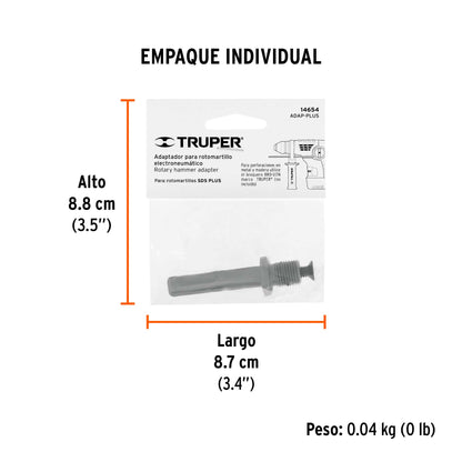Adaptador SDS Plus para broquero de 1/2 pulg - SKU 14654