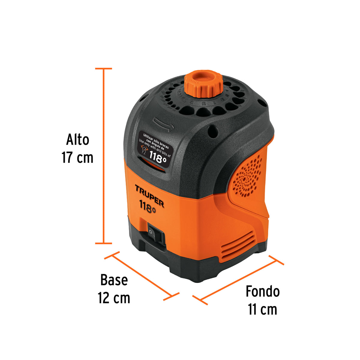 Afilador eléctrico para brocas con punta 118° · vista 3