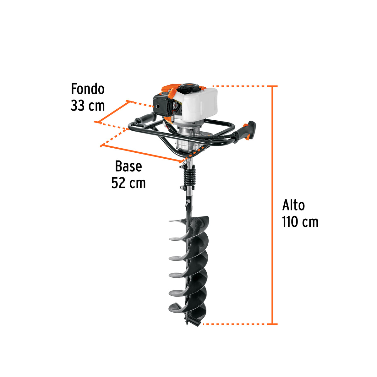 Ahoyadora/motoperforadora a gasolina 52 cc · vista 3