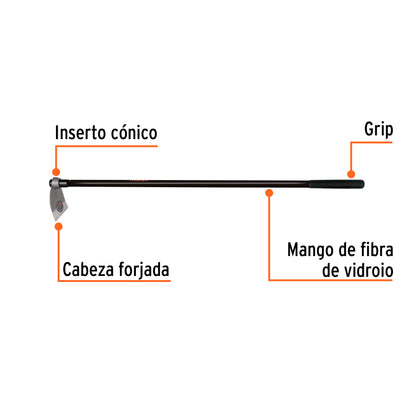 Azadón Lane No. 0 de 1.6 lb con mango de fibra de 137 cm
