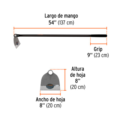 Azadón Lane No. 2 de 2.0 lb con mango de fibra de 137 cm