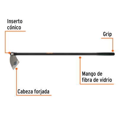 Azadón Lane No. 3 de 2.1 lb con mango de fibra de 137 cm