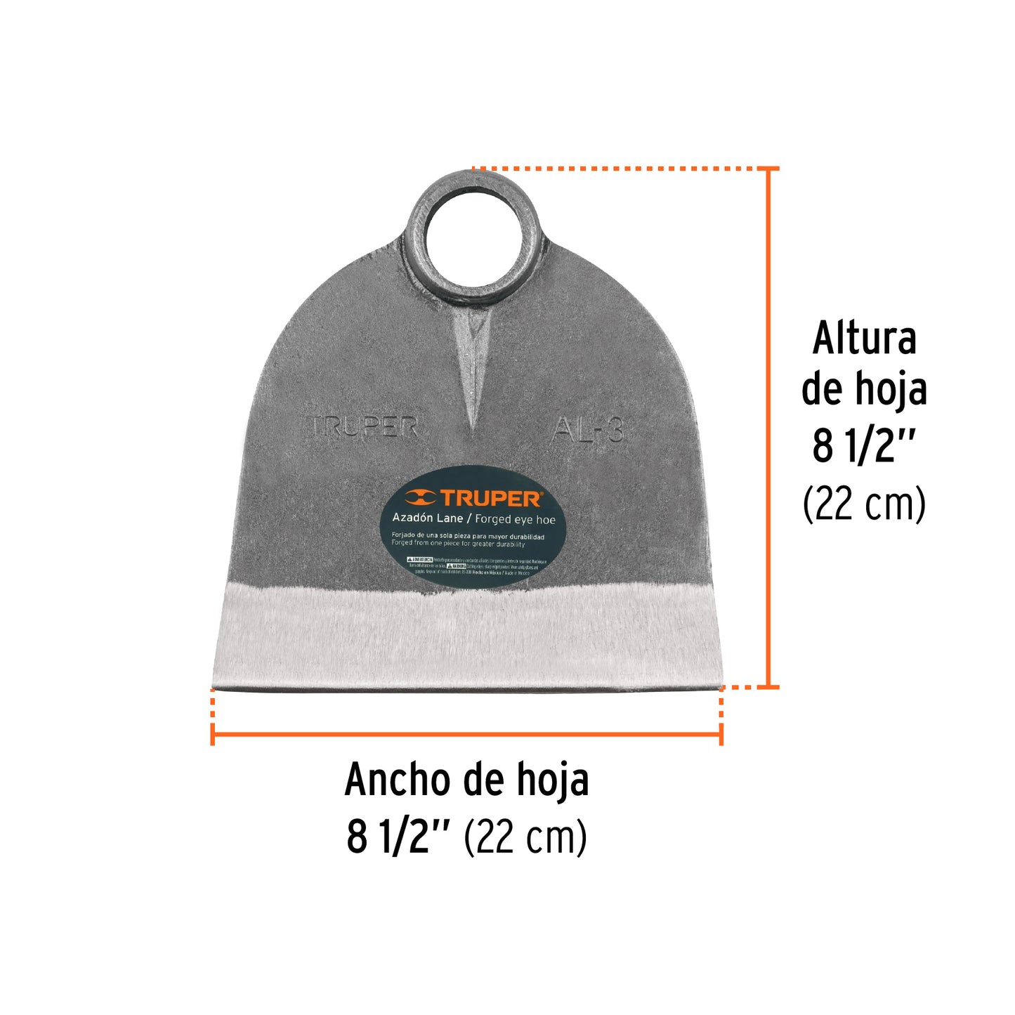 Azadón Lane No. 3 de 2.1 lb sin mango