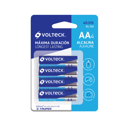 Blíster con 4 pilas alcalinas AA